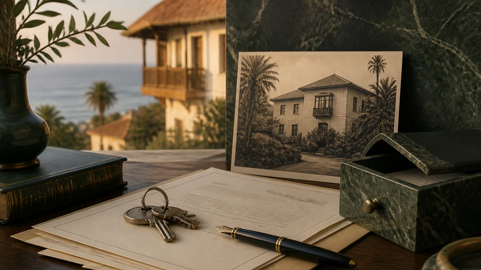 Documentación y llaves de una vivienda heredada en Tenerife